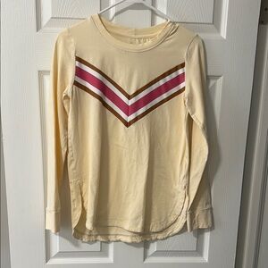 Cream and Pink Long Sleeve Tee